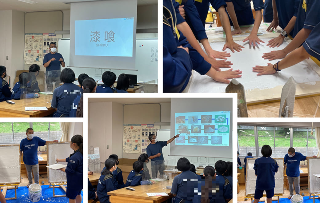 藤沢市D中学校での職業講話の様子