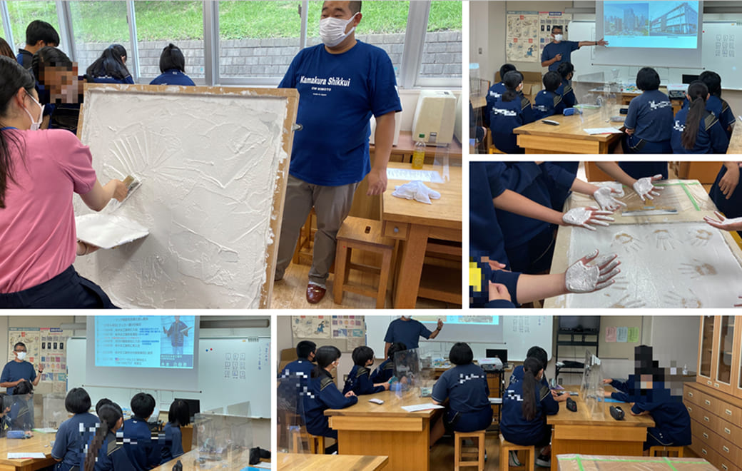 藤沢市D中学校での職業講話の様子