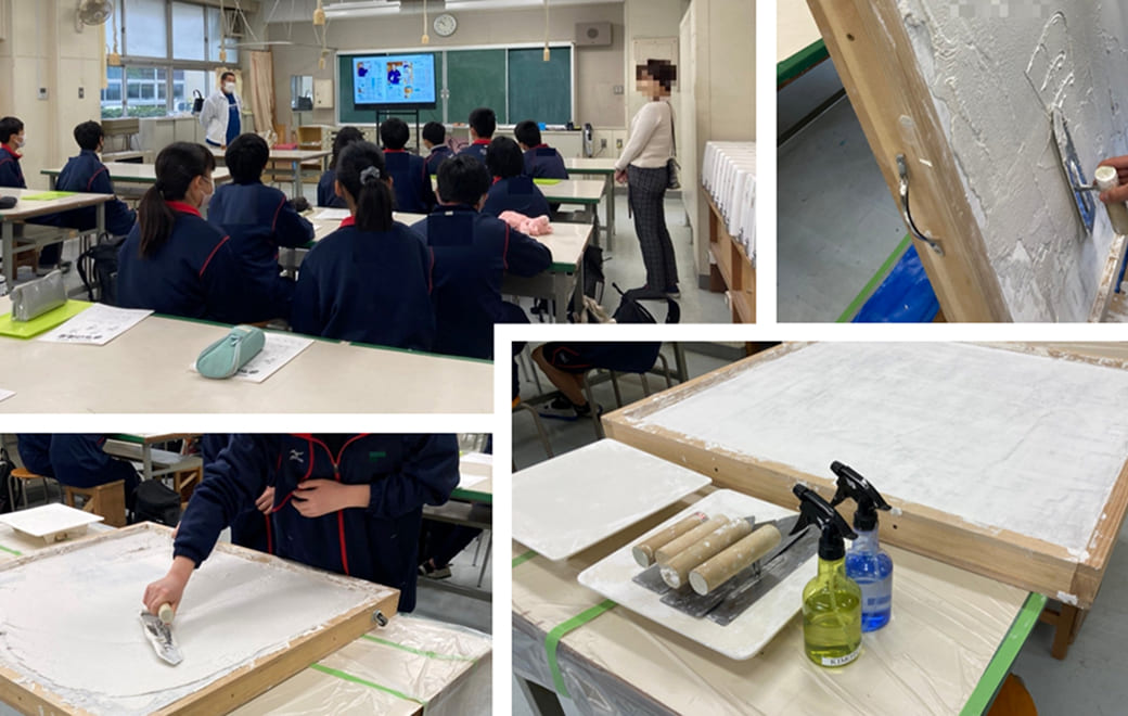 横浜市H中学校での職業講話の様子