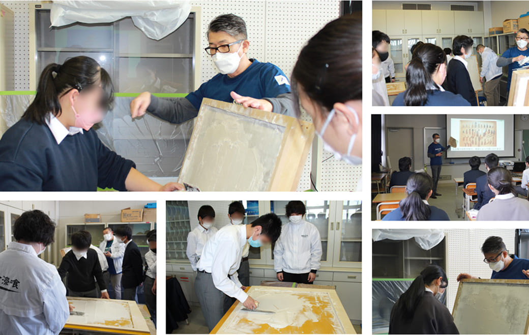 藤沢市C中学校での職業講話の様子