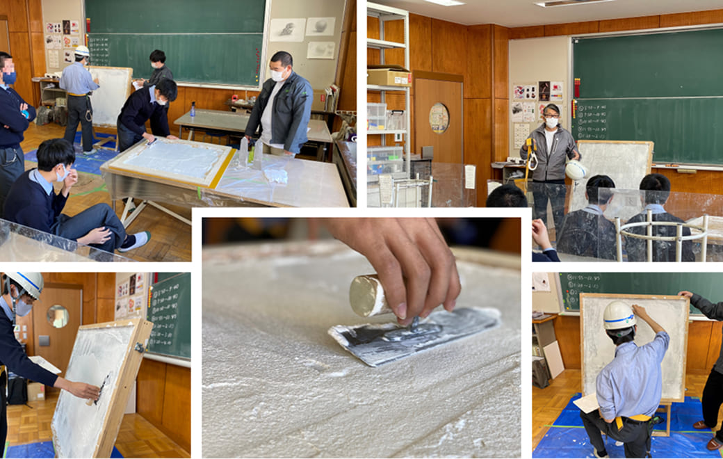 藤沢市T中学校での職業講話の様子