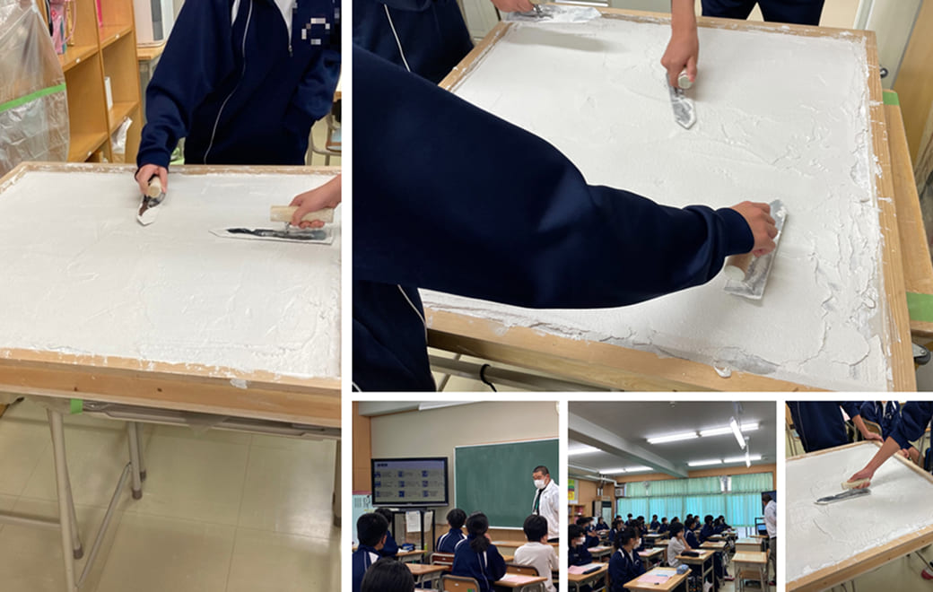 横浜市H中学校での職業講話の様子