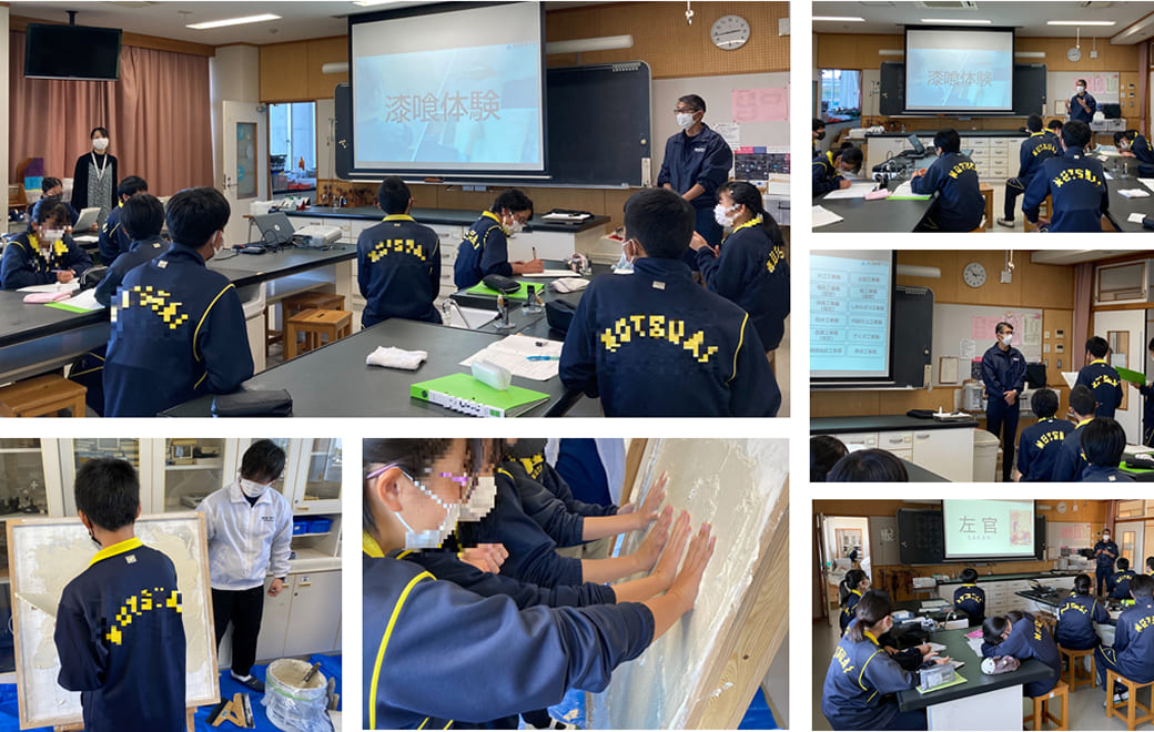 藤沢市M中学校での職業講話の様子