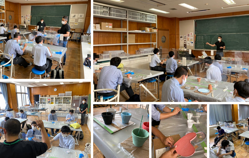 藤沢市T中学校での職業講話の様子