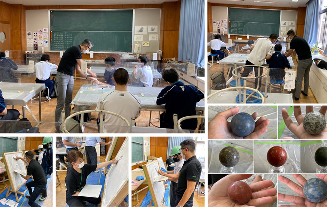 藤沢市T中学校での職業講話の様子