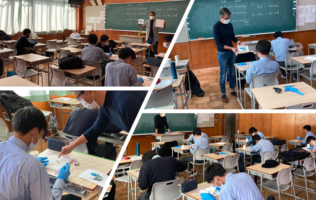 藤沢市T中学校での職業講話の様子