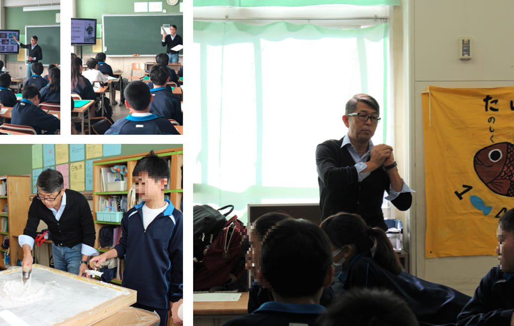 横浜市K中学校での職業講話の様子