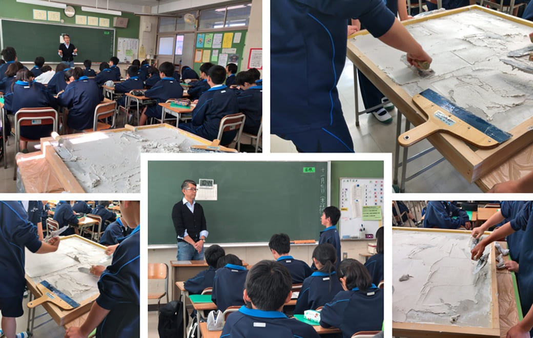 横浜市K中学校での職業講話の様子