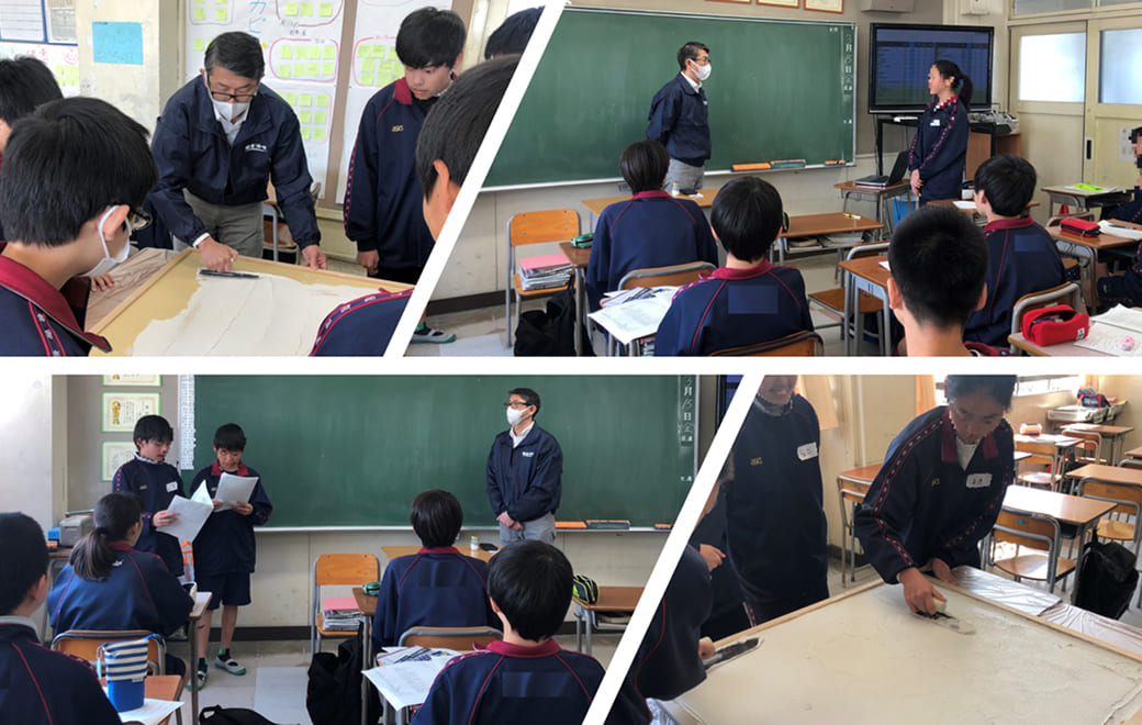 横浜市H中学校での職業講話の様子