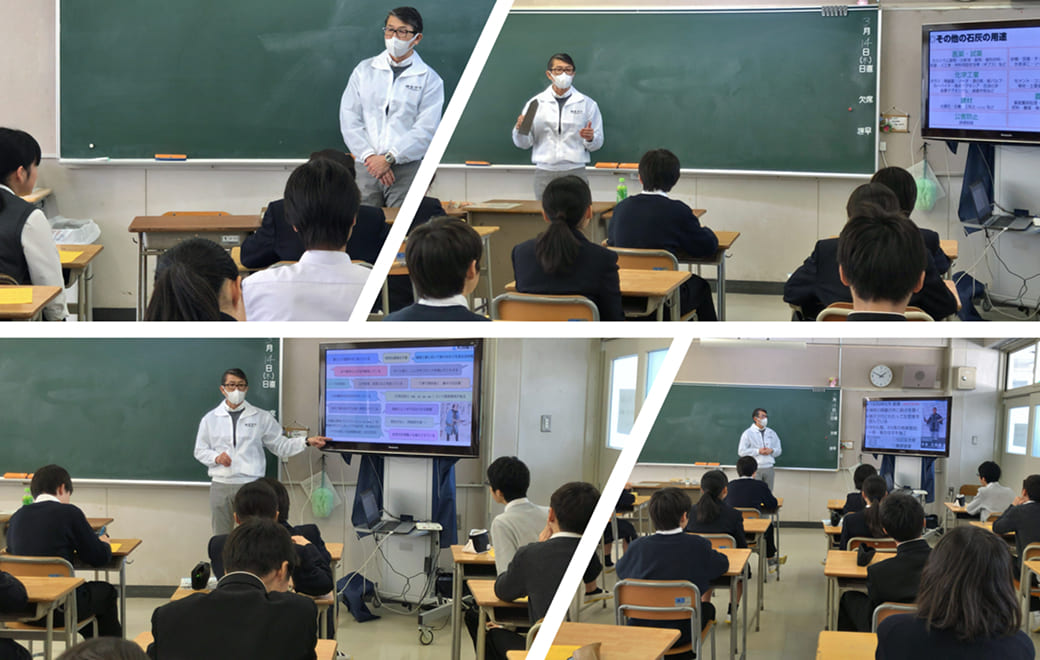 横浜市R中学校での職業講話の様子