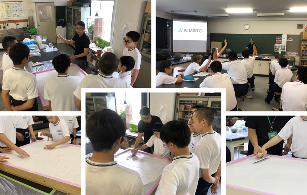 横浜市Y中学校での職業講話の様子