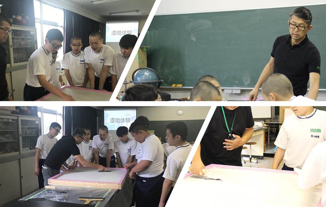 横浜市Y中学校での職業講話の様子