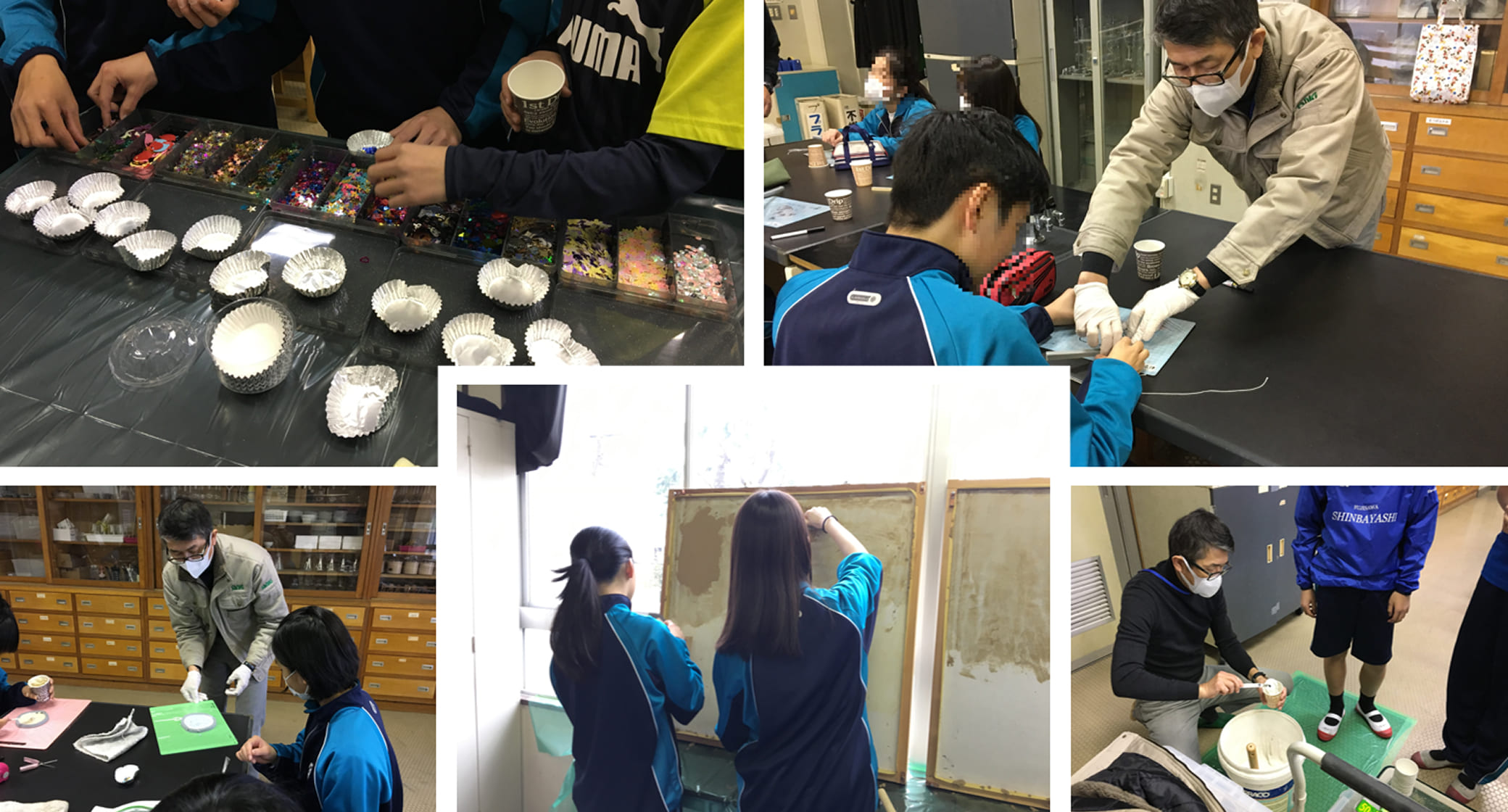 村岡中学校での学校訪問事業の様子